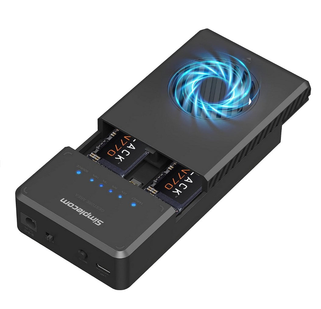 Simplecom SD560 Dual Bay NVMe M.2 SSD Enclosure Offline Clone Docking Station USB 3.2 Gen2 10Gbps Simplecom SD560 Dual Bay NVMe M.2 SSD Enclosure Offline Clone Docking Station USB 3.2 Gen2 10Gbps